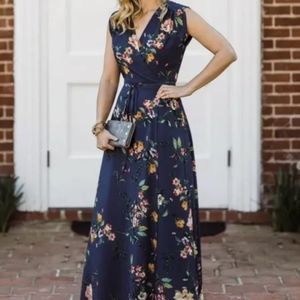 Yumi Kim Swept Away Maxi Wrap Dress, XXS,Blue , NWT